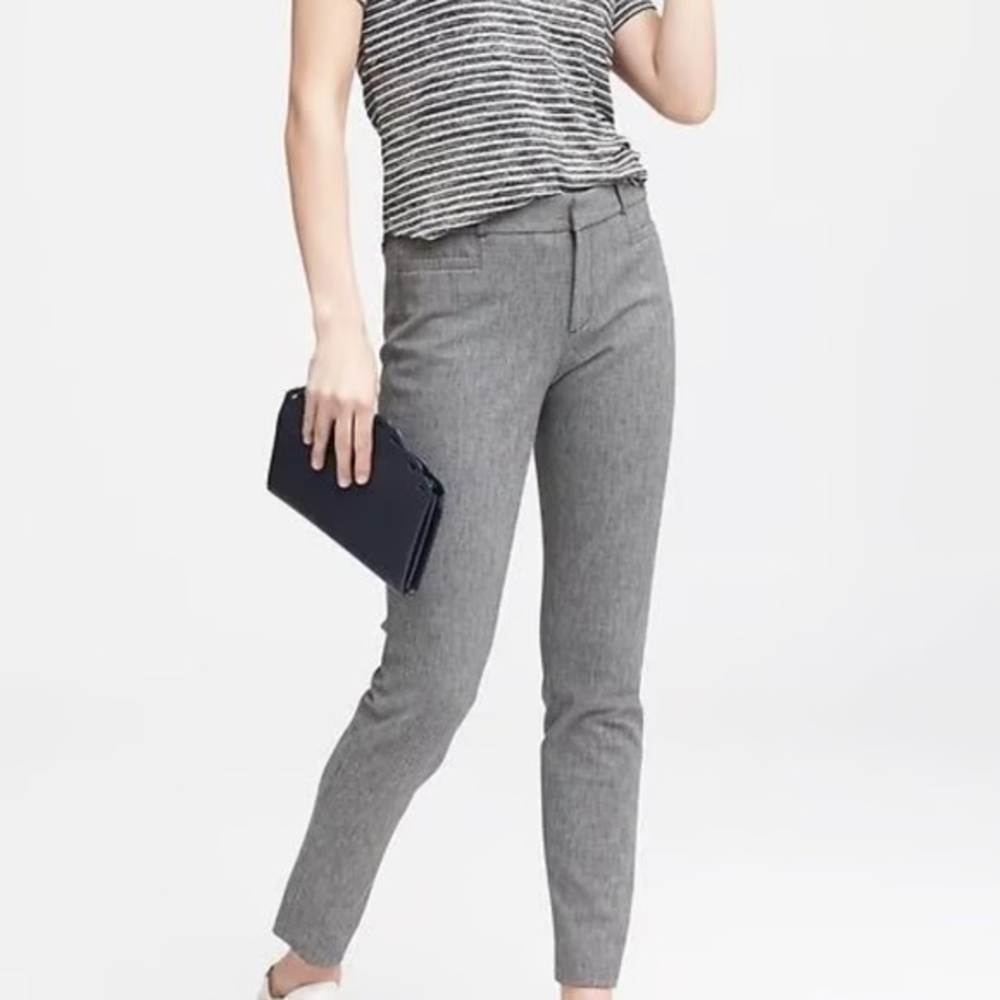 Banana Republic Sloan Textured Gray Ankle Pant, size 8‎
